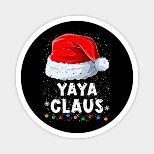 Yaya Claus Christmas Santa Family Matching Pajama Magnet